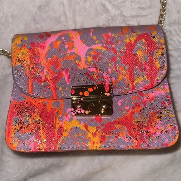 1 of 1 Hand Painted Anca Barbu Brand New Shoulder Bag PERFECT FOR SUMMER - Picture 4 of 16